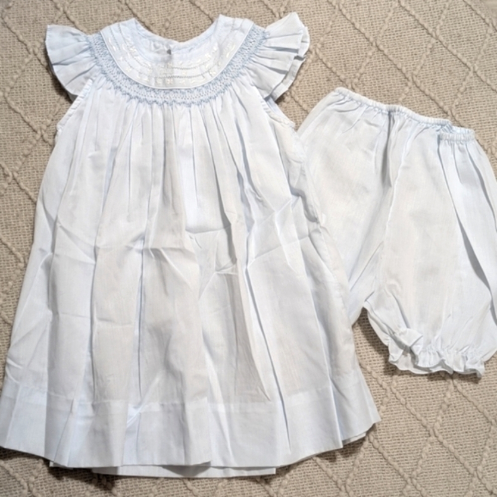 Petit Ami Light Blue Baby Outfit
